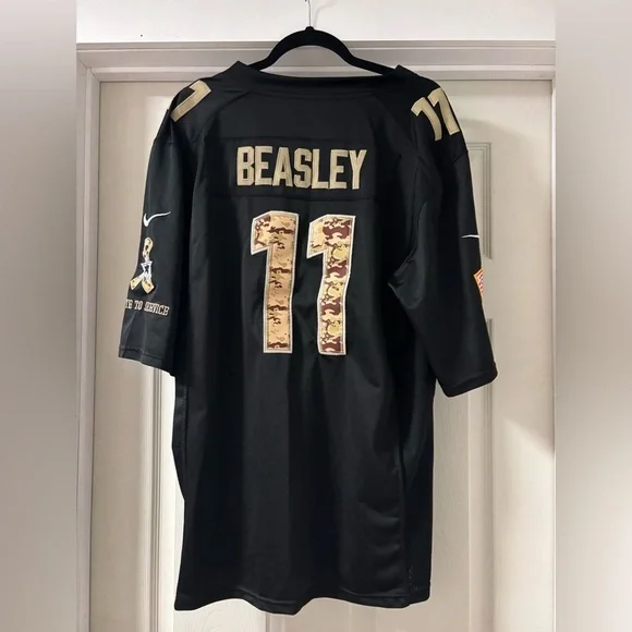 Dallas Cowboys BEASLEY "Salute to Service" Nike Jersey #11 Size Large - Picture 2 of 6